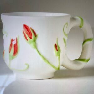 ❤️ ANTHROPOLOGIE BEA ROSE STONEWARE ESPRESSO CUP NEW